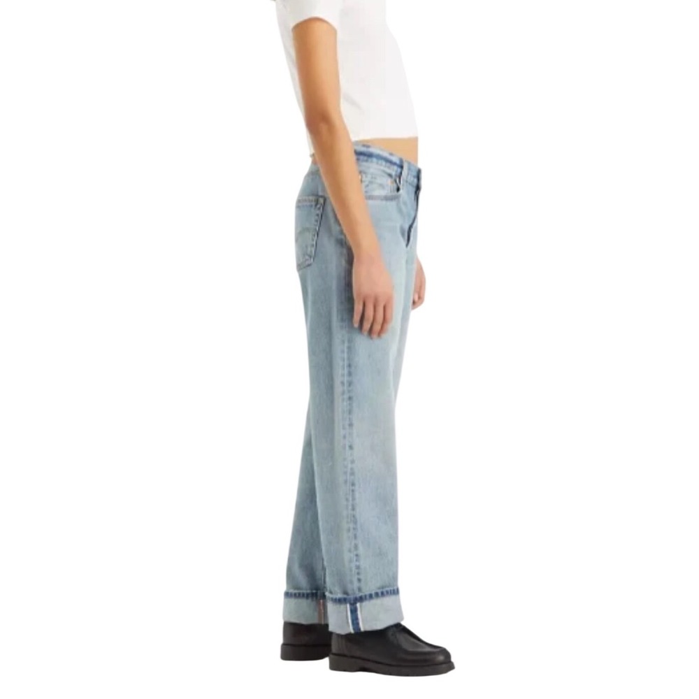 Free People Levis 501 90s Selvedge Denim Jeans Light Wash Straight Leg W31 NWT - Picture 3 of 13